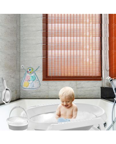 Сгъваем комплект за къпане BabyJem - Сив, 5 части - 2